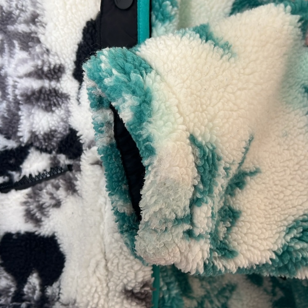 FP Movement Hit The Slopes Printed Fleece Jacket - Minty Fresh Duet Combo - Picture 8 of 9